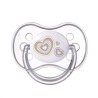 CANPOL 22/581 Smoczek uspokajający silikonowy symetryczny 6-18 m-cy Newborn Baby beżowy